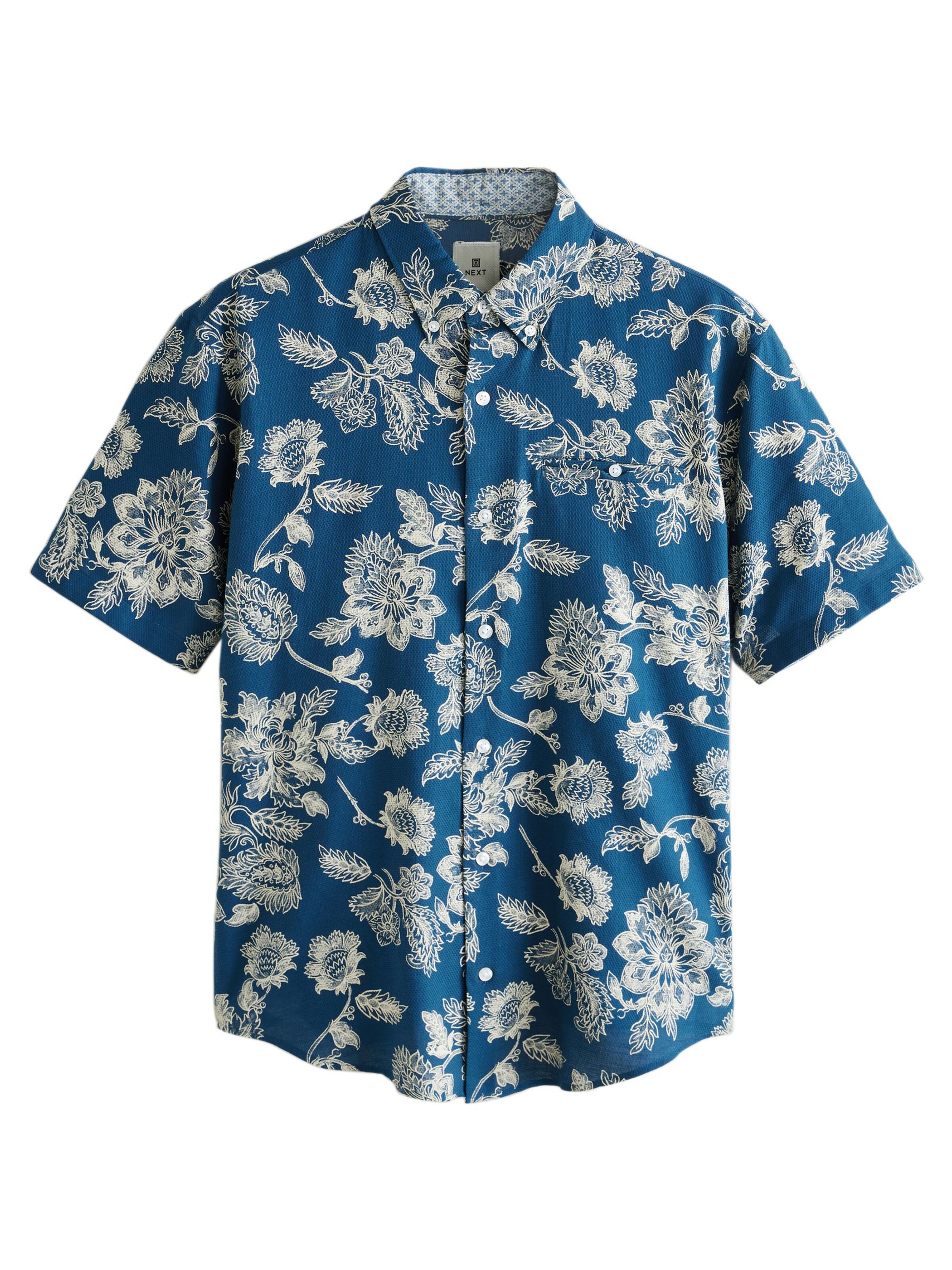 Next Regular fit Риза в синьо: отпред