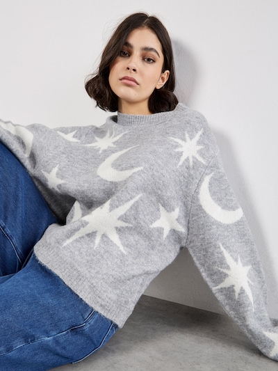 Apricot Constellation Soft Knit Jumper ' ' in grau, Produktansicht