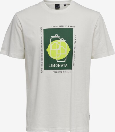 Only & Sons Tričko 'Ike' - limetová / tmavozelená / čierna / biela, Produkt