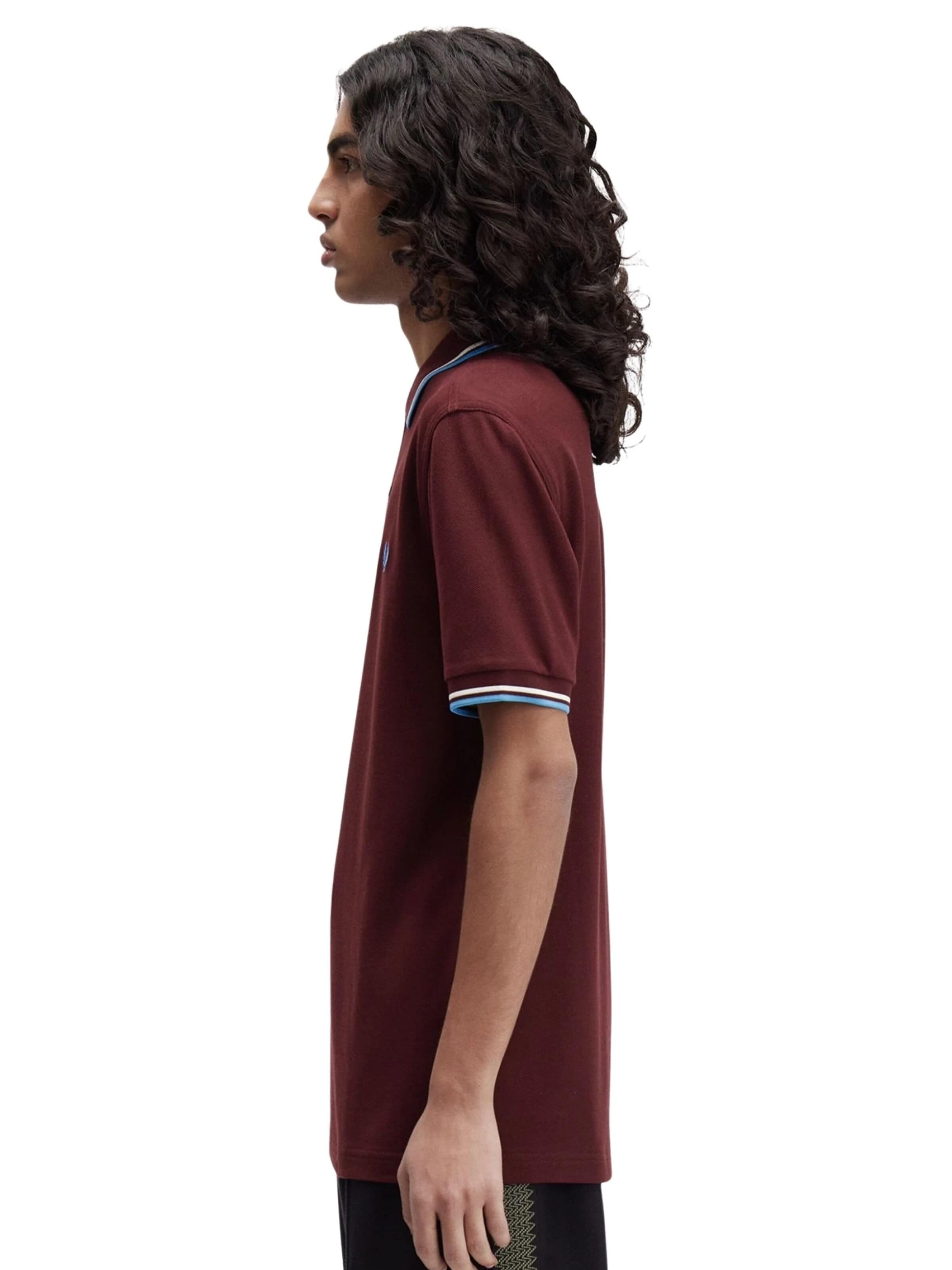 Fred Perry Koszulka 'Polo fred perry granate z63 twin tipped shirt' w kolorze czerwony