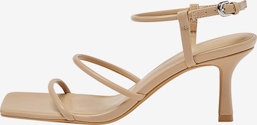 Pull&Bear Strap sandal in Beige