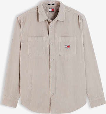 Tommy Jeans Comfort fit Button Up Shirt in Brown: front