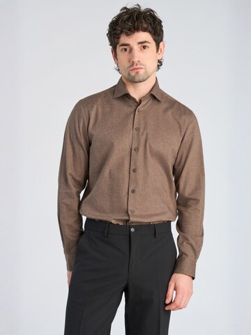 Regular fit Camicia di Lindbergh in beige