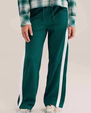 WE Fashion Wide leg Broek in Groen