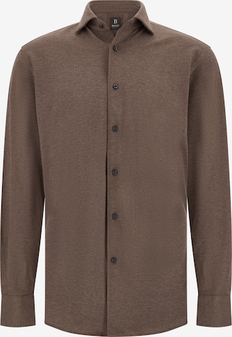Boggi Milano Hemd in Braun: Vorderseite