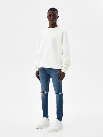 Coupe slim Jean Bershka en bleu