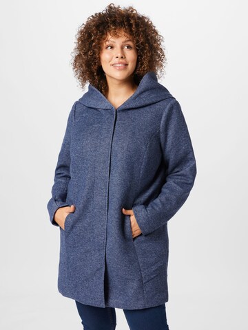 ONLY Carmakoma Between-Seasons Coat 'Sedona' in Blue: front