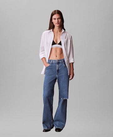 Calvin Klein Jeans Wide leg Jeans in Blauw