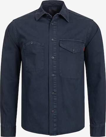 INDICODE JEANS Overhemd 'Giuseppe' in Blauw: voorkant