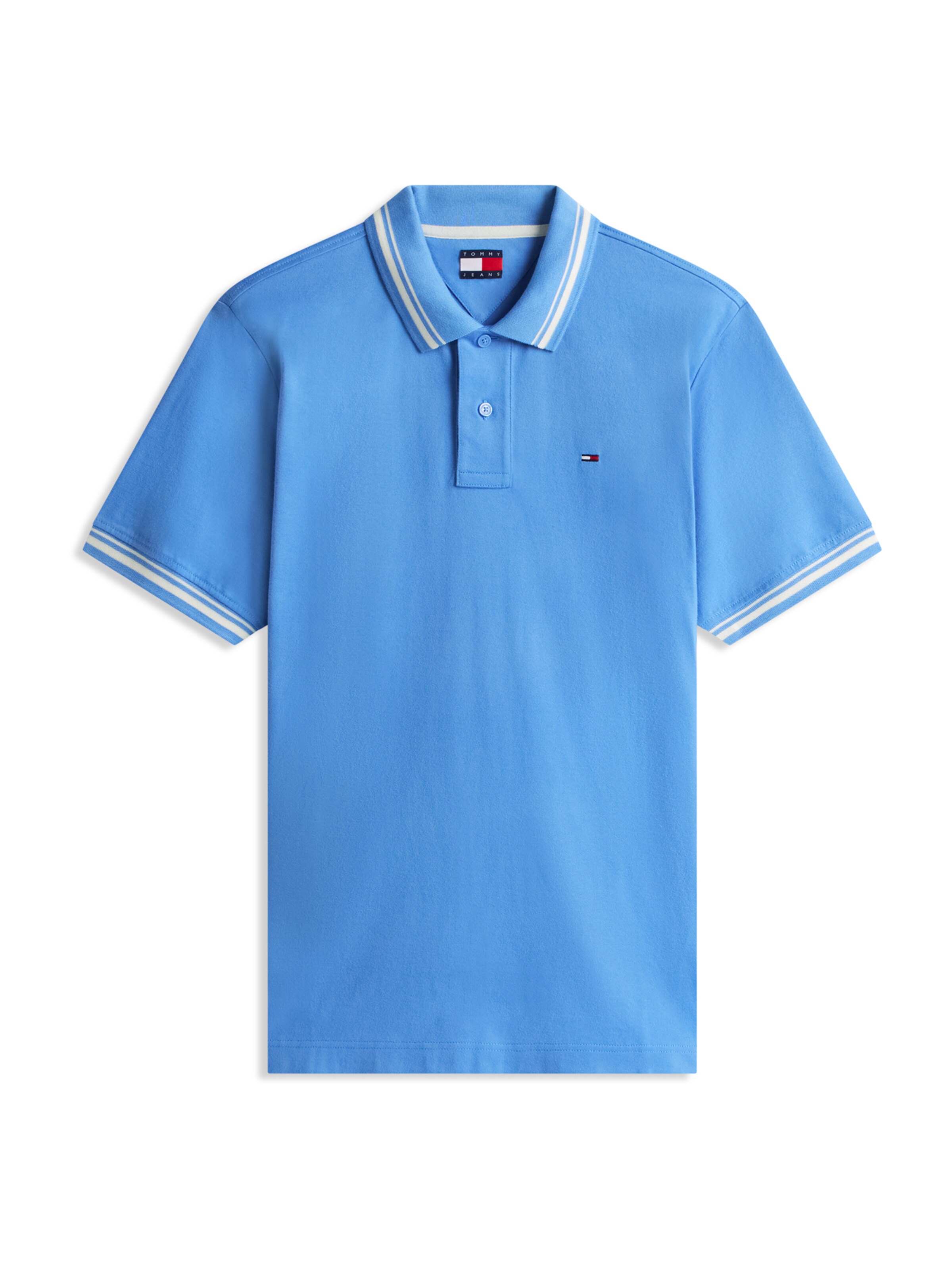 Tricou de la Tommy Jeans pe albastru: față