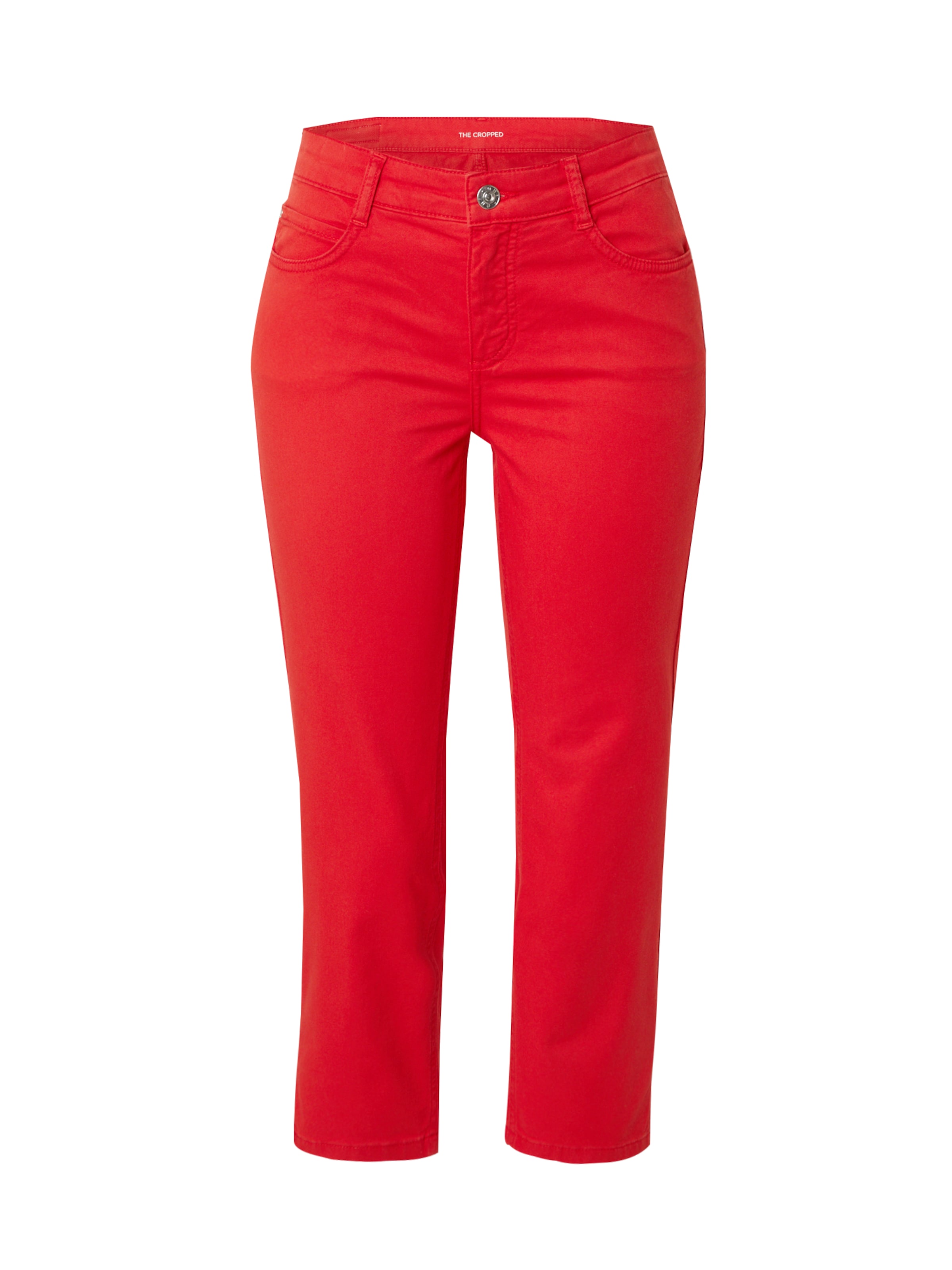 OUI Slimfit Broek in Rood: voorkant