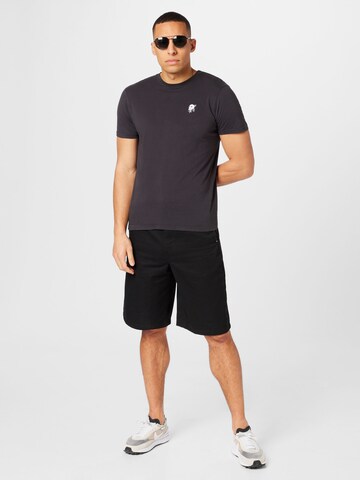 Volcom Wide Leg Shorts in Schwarz