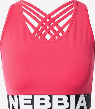NEBBIA Bralette Sports Bra in Pink: front