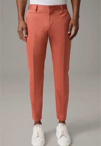 Coupe slim Pantalon à plis STRELLSON en rouge