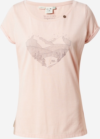 Ragwear T-Shirt 'FLORAH' in Pink: predná strana