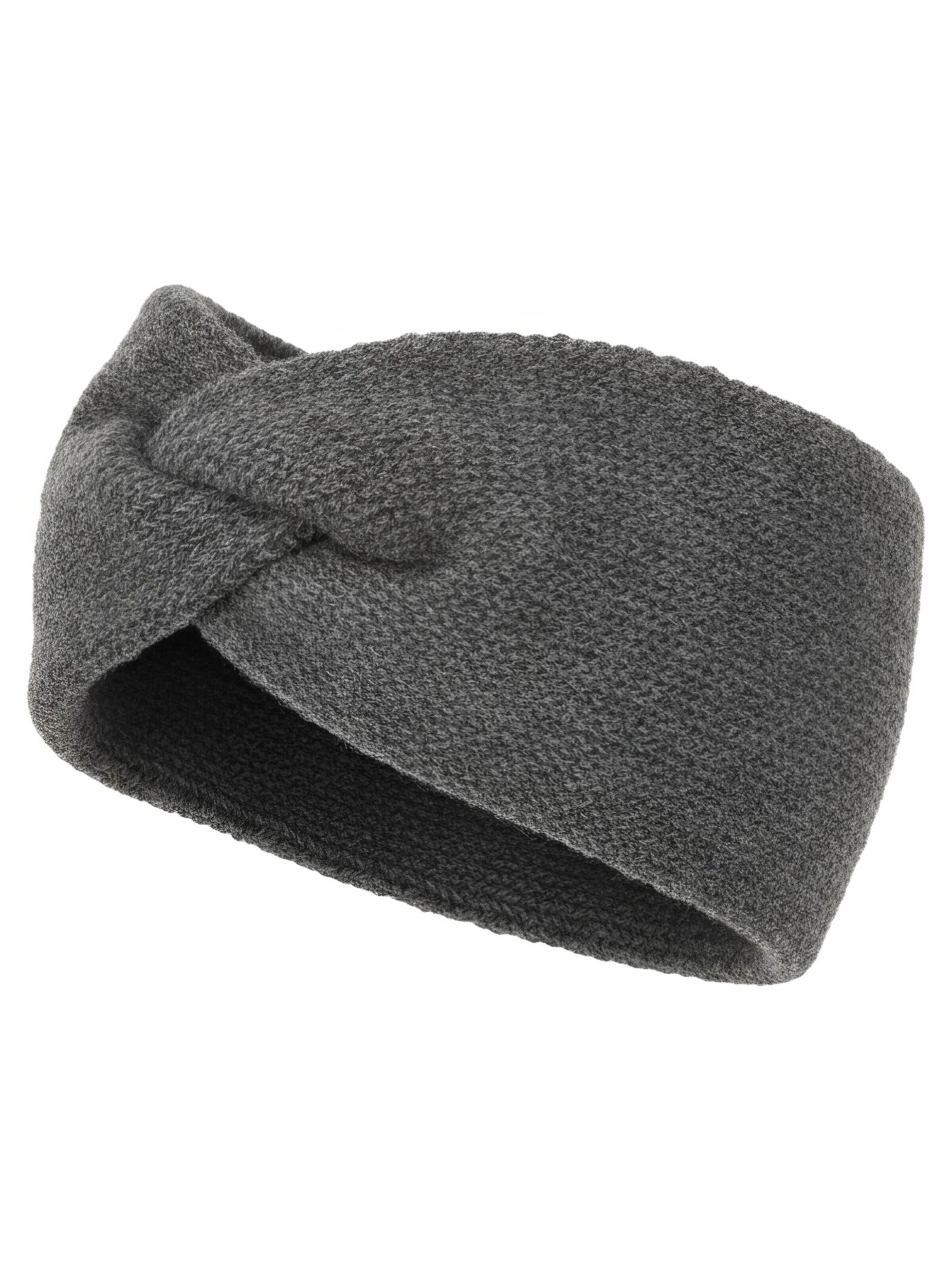 styleBREAKER Headband 'Feinstrick Stirnband Twist Knoten' in Grey: front