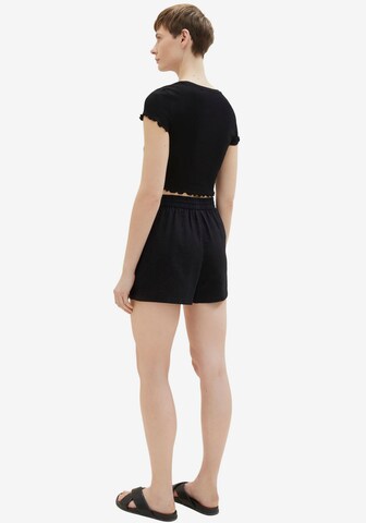 TOM TAILOR DENIM Regular Shorts in Schwarz