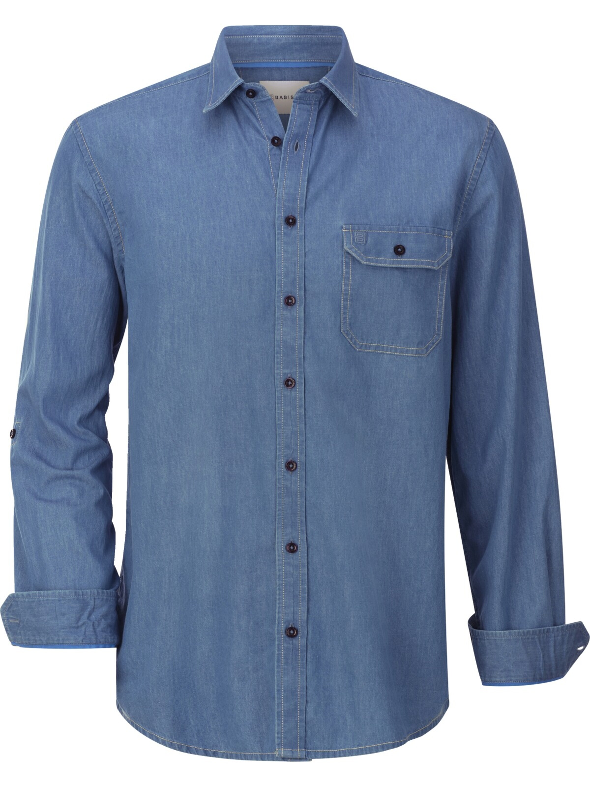 BABISTA Regular fit Button Up Shirt 'Olar' in Blue: front