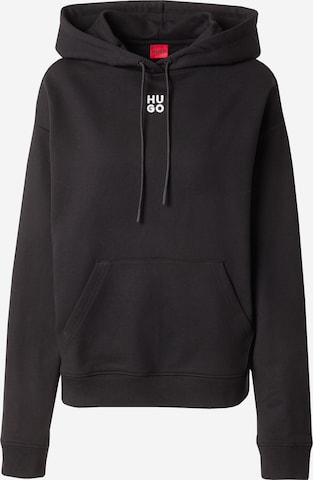 HUGO Red Sweatshirt 'Delfinia' in Black: front