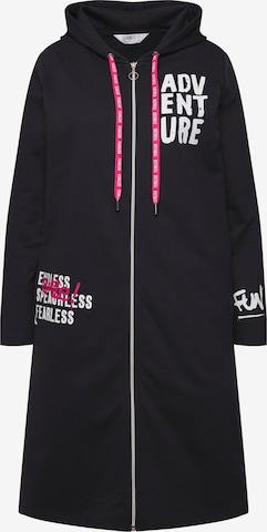 Angel of Style Zip-Up Hoodie in Black: front