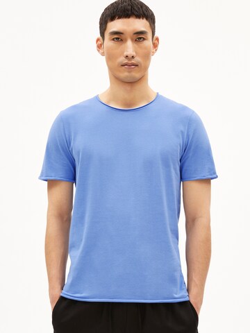 T-Shirt ' JAAMES BRUSHED ' ARMEDANGELS en bleu : devant