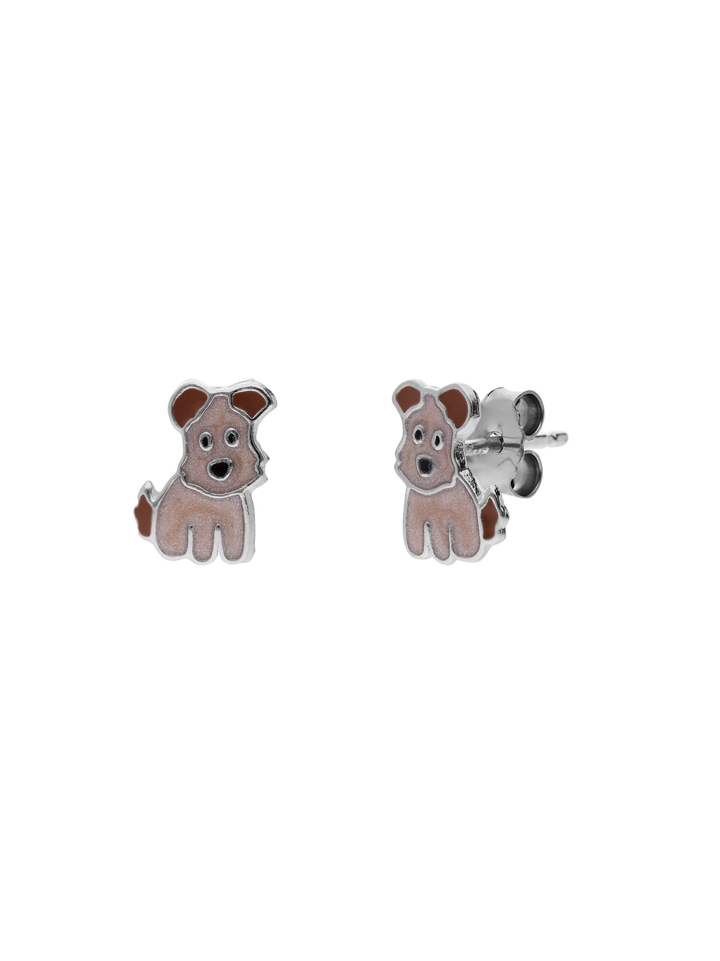 Lucardi Earrings in Silver: front