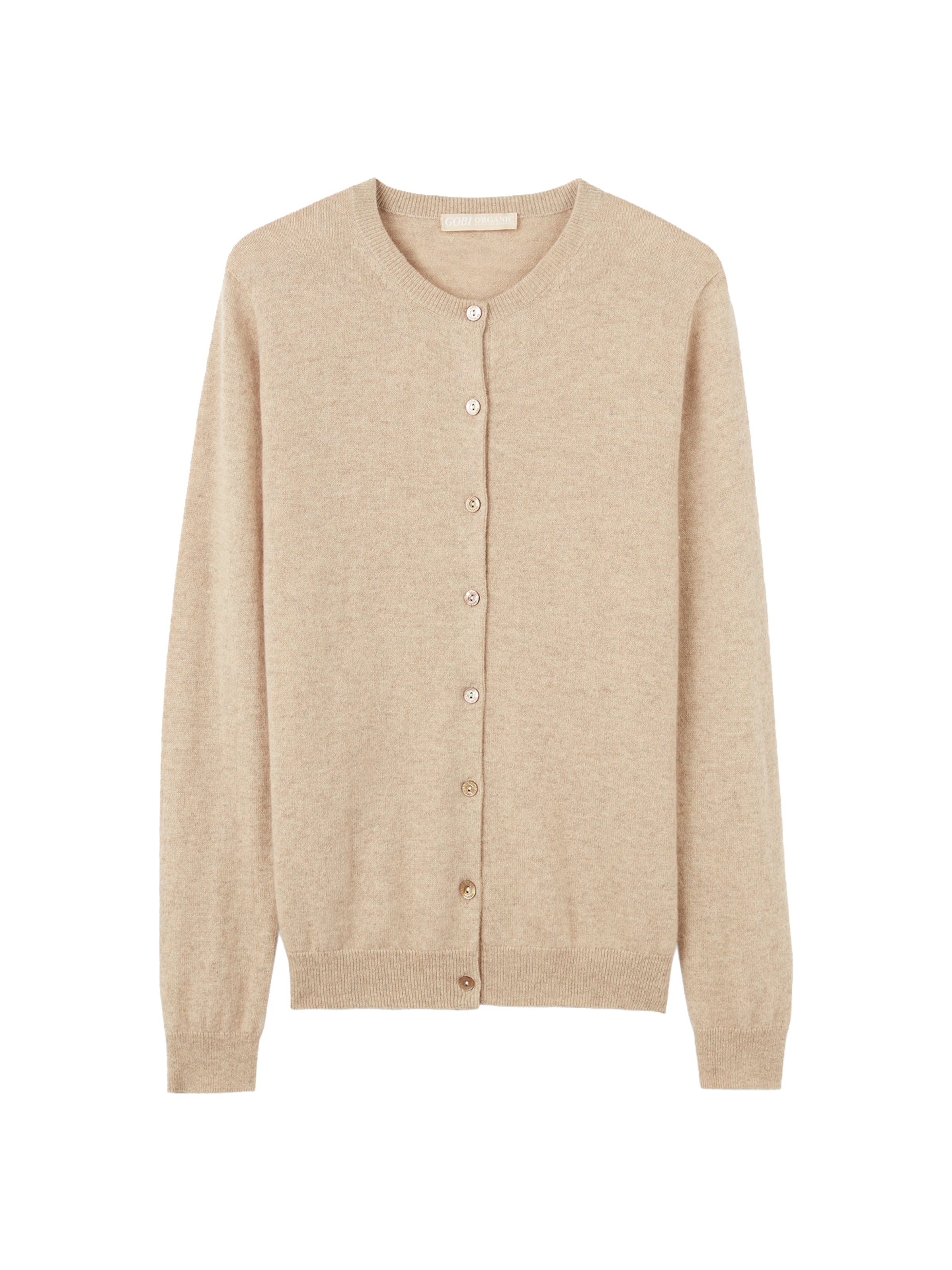 GOBI Cashmere Strickjacke 'Essential'‌‌‌‌‌ in Beige: Vorderseite