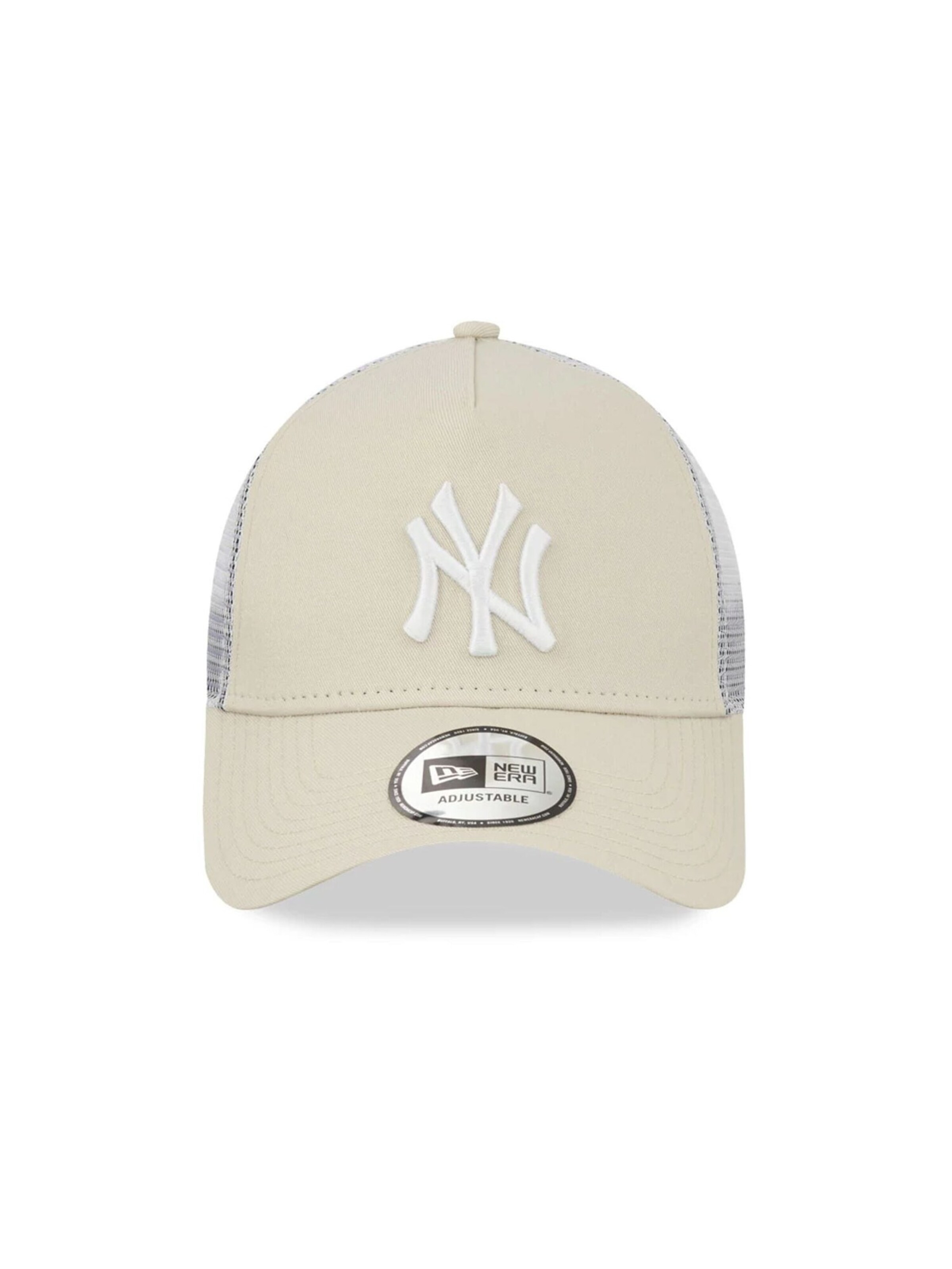 NEW ERA Athletic Cap '9FORTY New York Yankees League Essential' in Beige: front