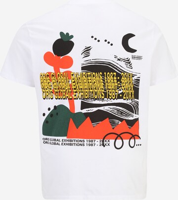 T-Shirt 'CANON' Jack & Jones Plus en blanc