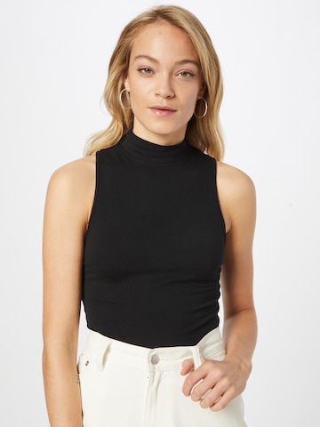 Urban Classics Shirt Bodysuit in Black: front