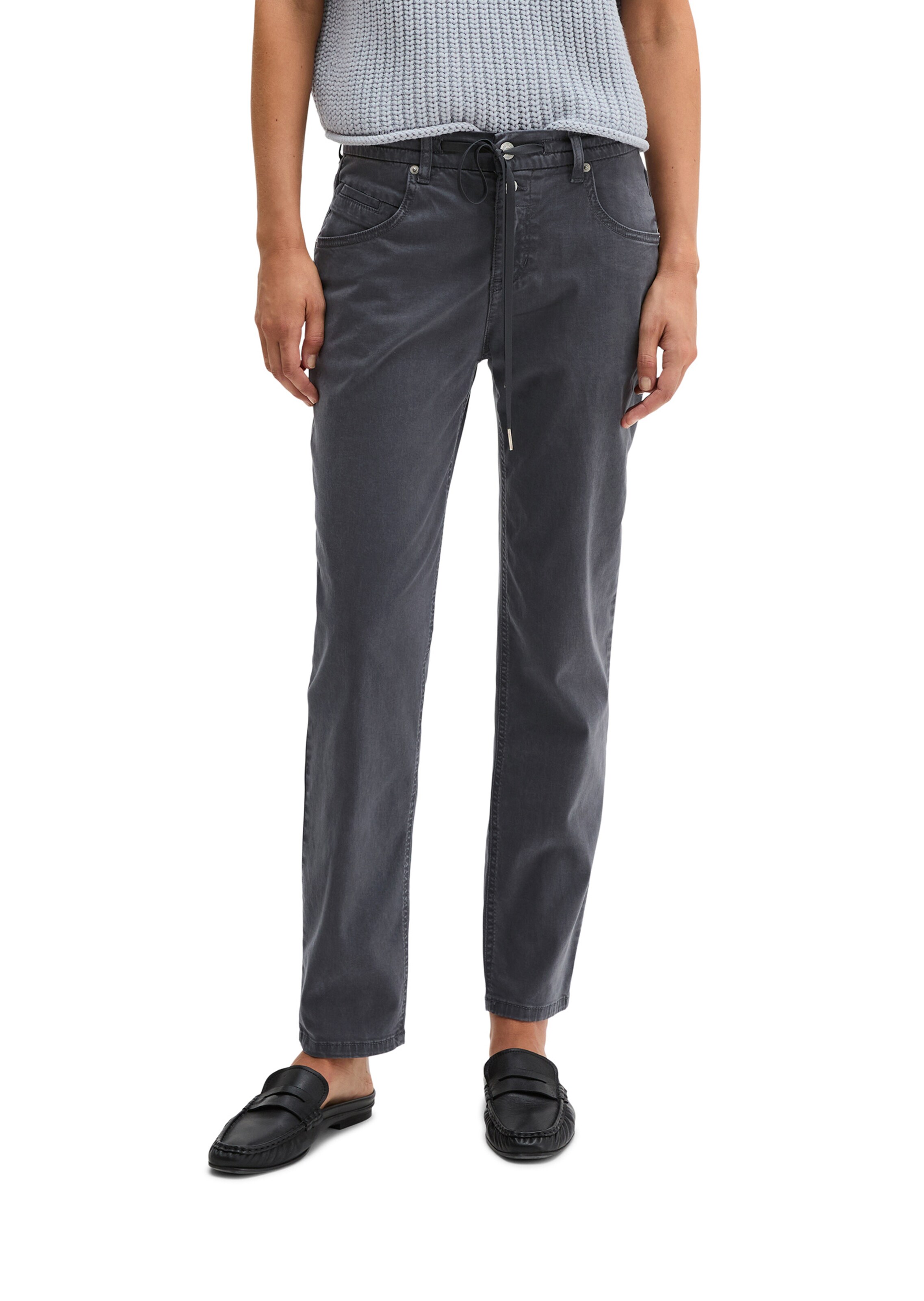 Marc O'Polo Loosefit Hose 'Theda' in Blau: Vorderseite