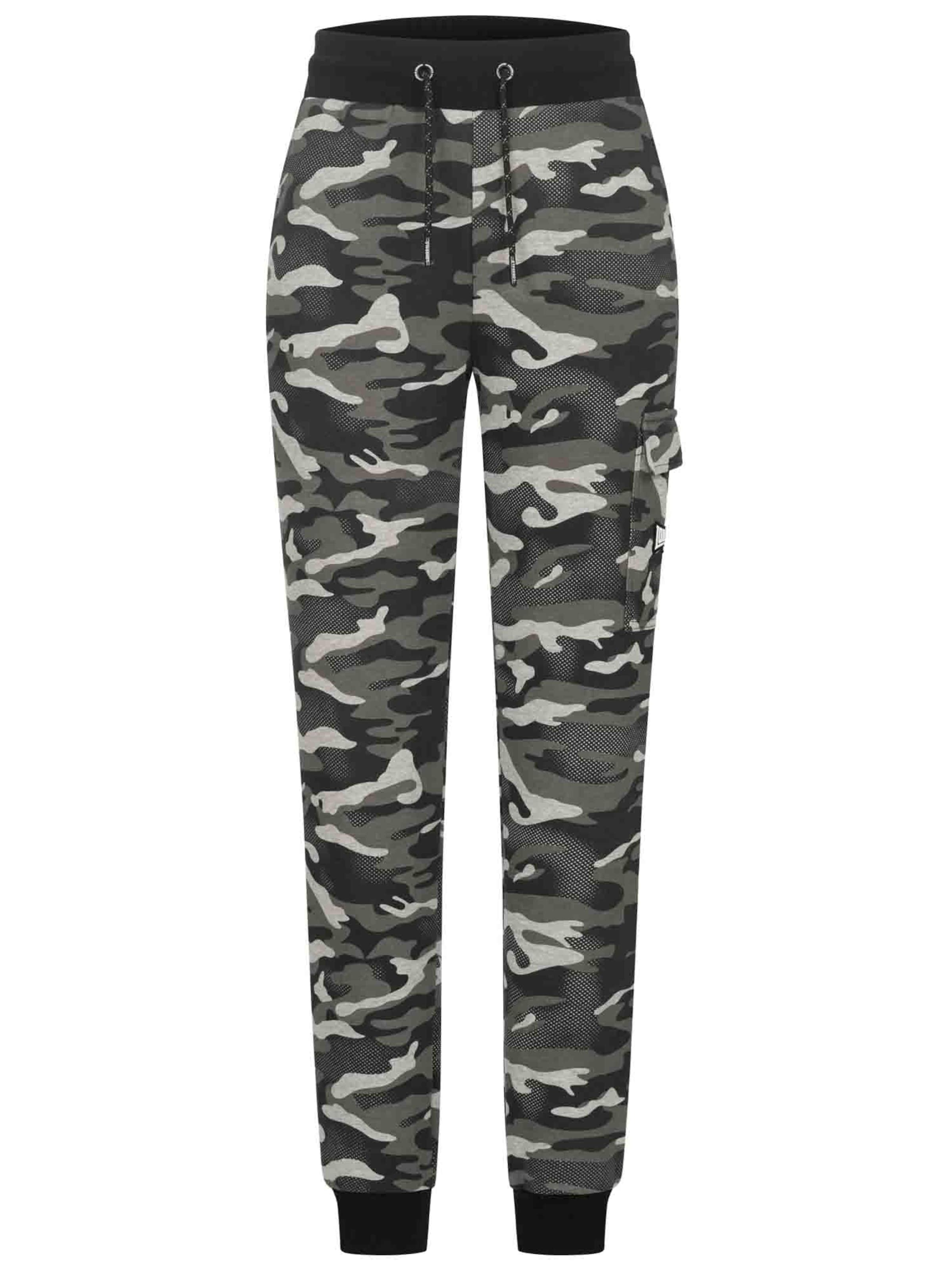 LONSDALE Hose 'COLLYHURST' in grau / schwarz / weiß, Produktansicht