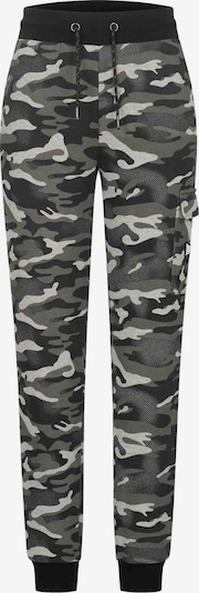 LONSDALE Bikses 'COLLYHURST', krāsa - pelēks / melns / balts, Preces skats