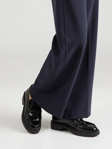 Marks & Spencer Wide leg Trousers with creases 'Frankie' in Blue