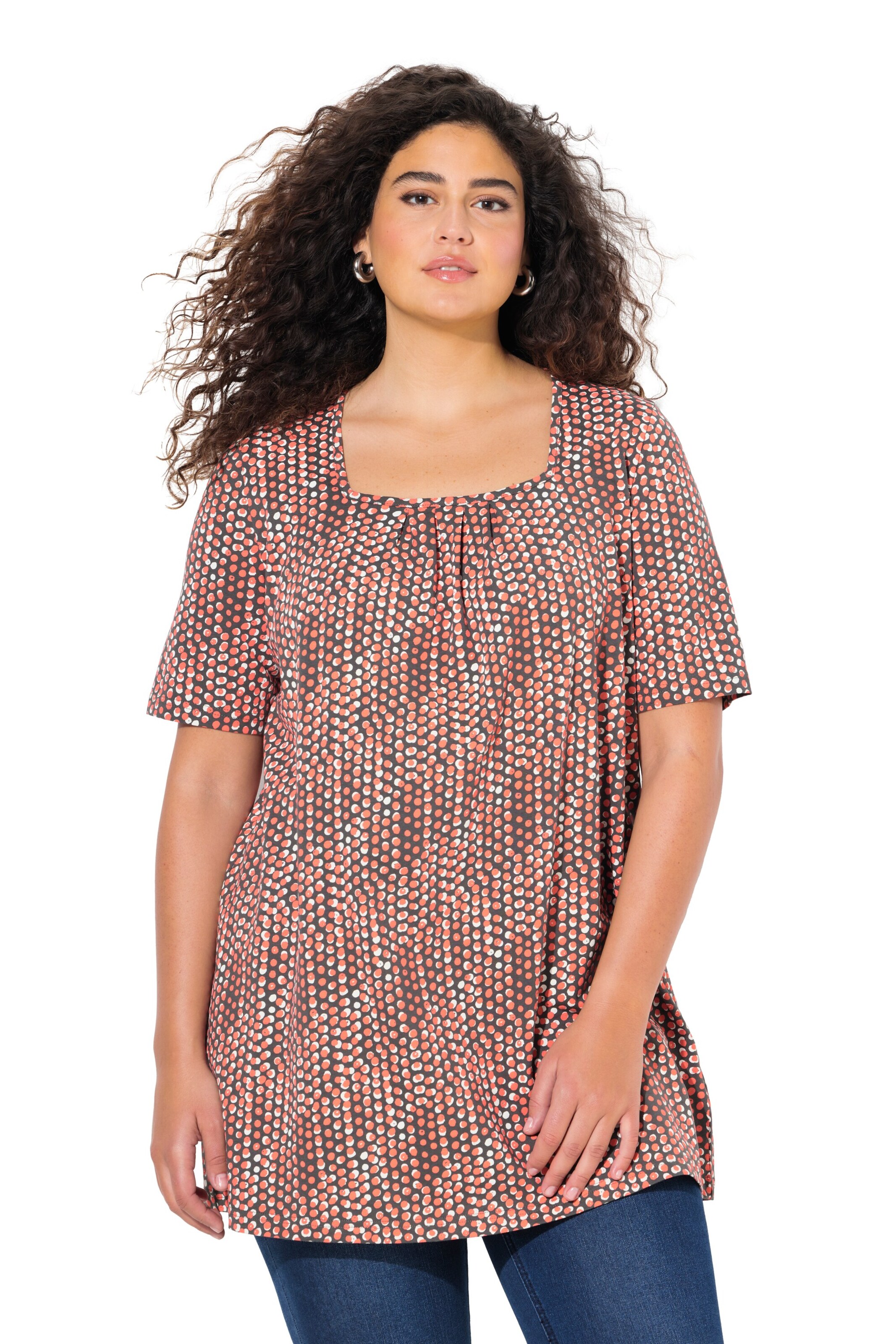 Ulla Popken Shirt in Rood: voorkant