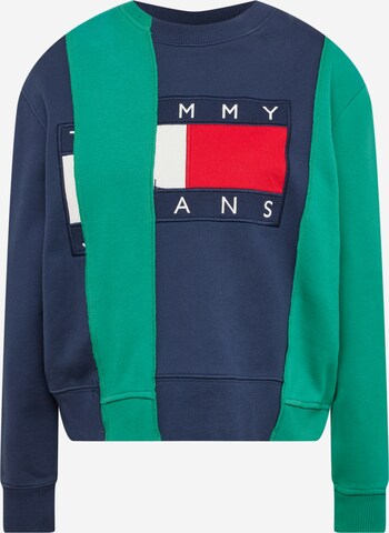 Sweat-shirt Tommy Jeans en bleu : devant