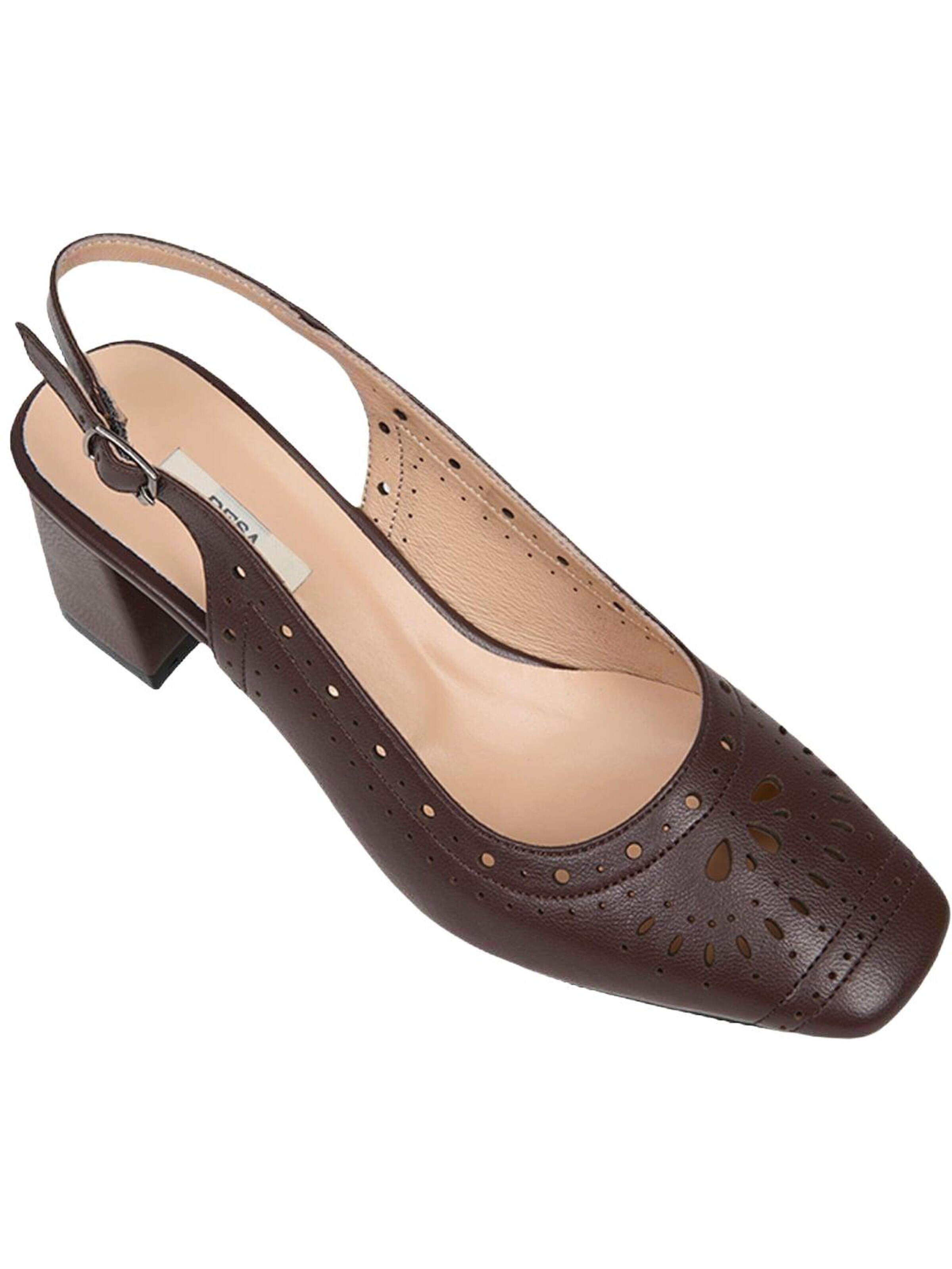 Desa Slingpumps 'Blockabsatz-Schlupf' in Bruin