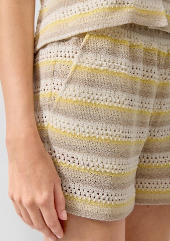 Regular Pantalon QS en beige