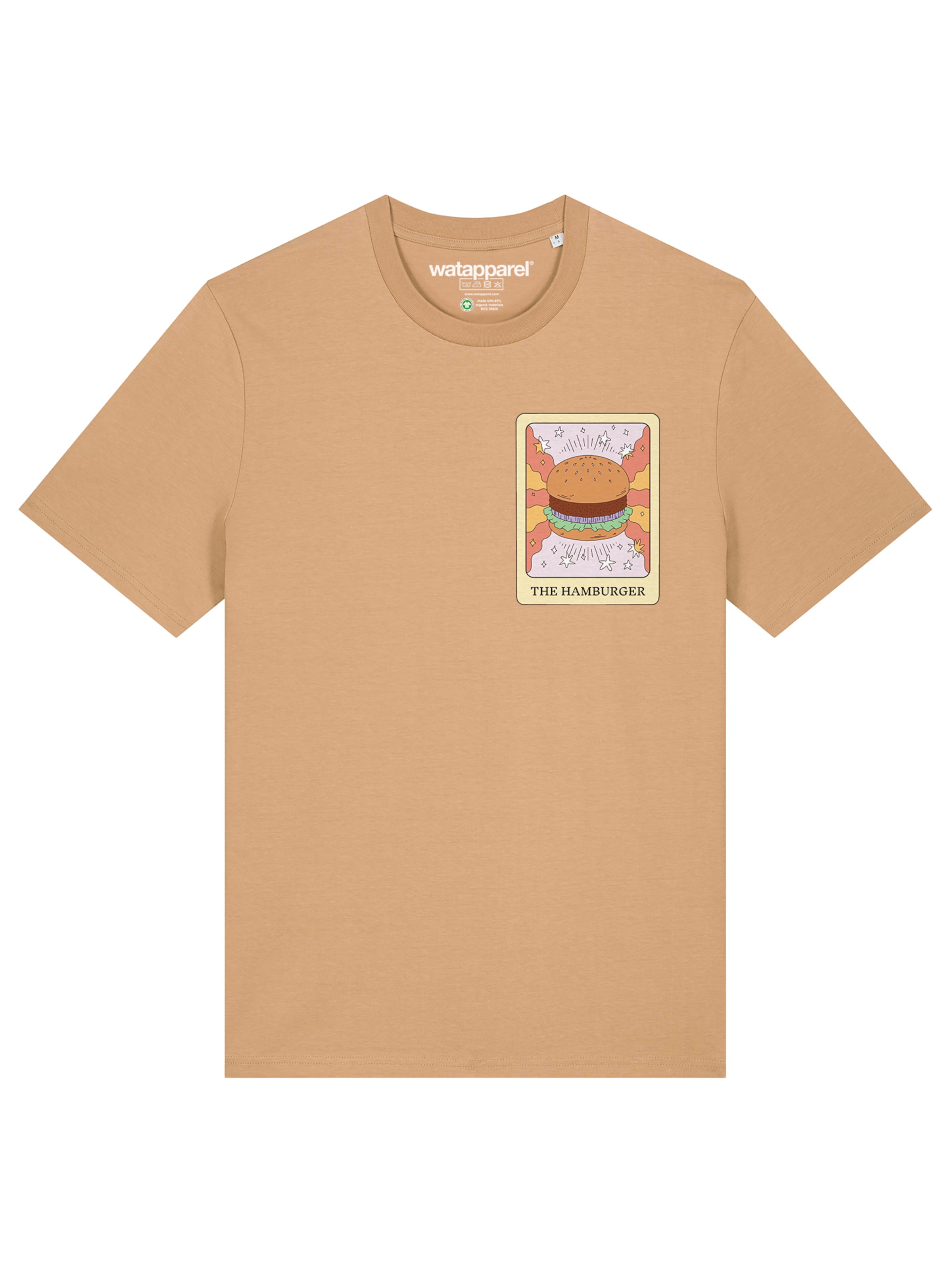 T-Shirt 'Tarot The Hamburger' Watapparel en beige : devant