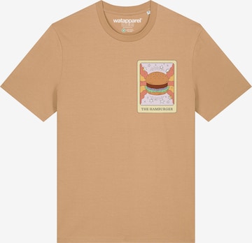 T-Shirt 'Tarot The Hamburger' Watapparel en beige : devant