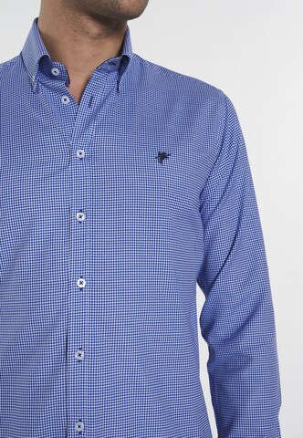 DENIM CULTURE Regular fit Button Up Shirt 'Benjamin' in Blue