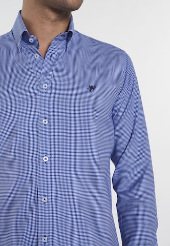 DENIM CULTURE Regular fit Button Up Shirt 'Benjamin' in Blue