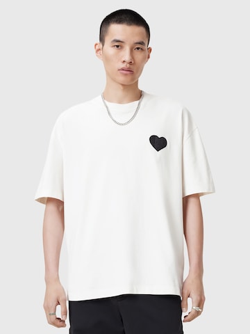 AllSaints - Camisa 'LOVER' em branco: frente