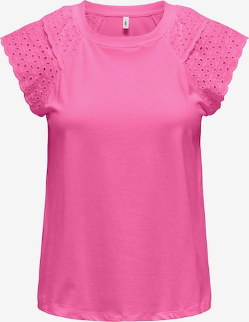 T-shirt 'XIANA' ONLY en rose : devant