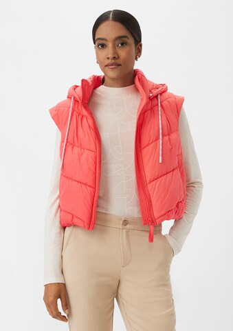 Gilet comma casual identity en orange : devant