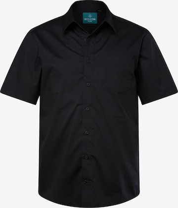Boston Park Comfort fit Button Up Shirt in Black: front