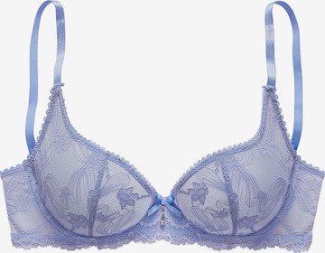 LASCANA Balconette Bra in Blue: front