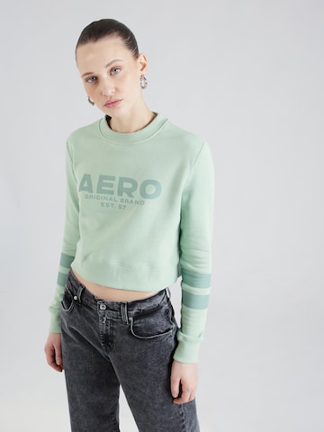 AÉROPOSTALESweater majica - zelena boja: prednji dio