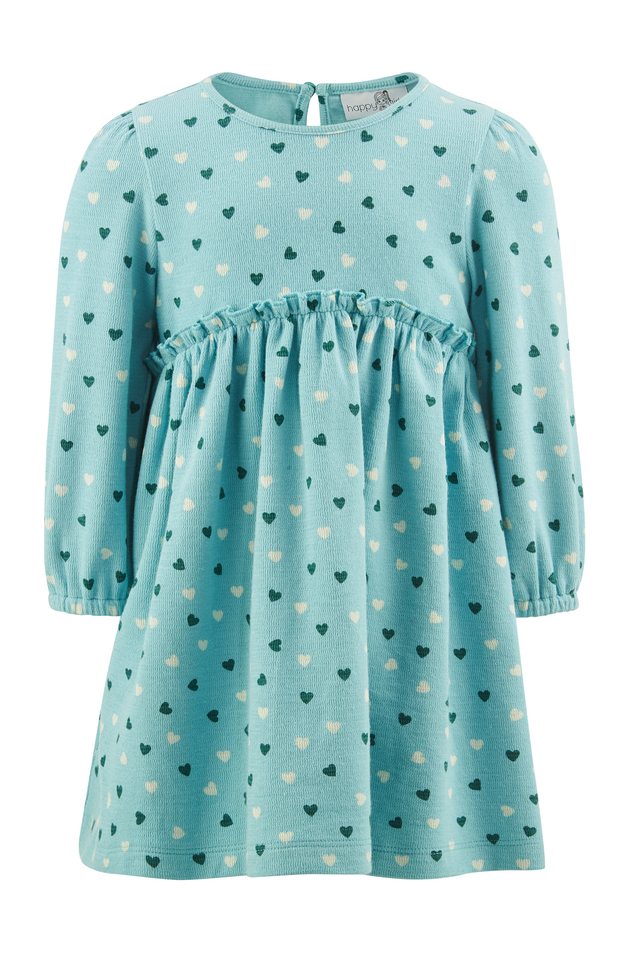 happy girls - Vestido em azul: frente