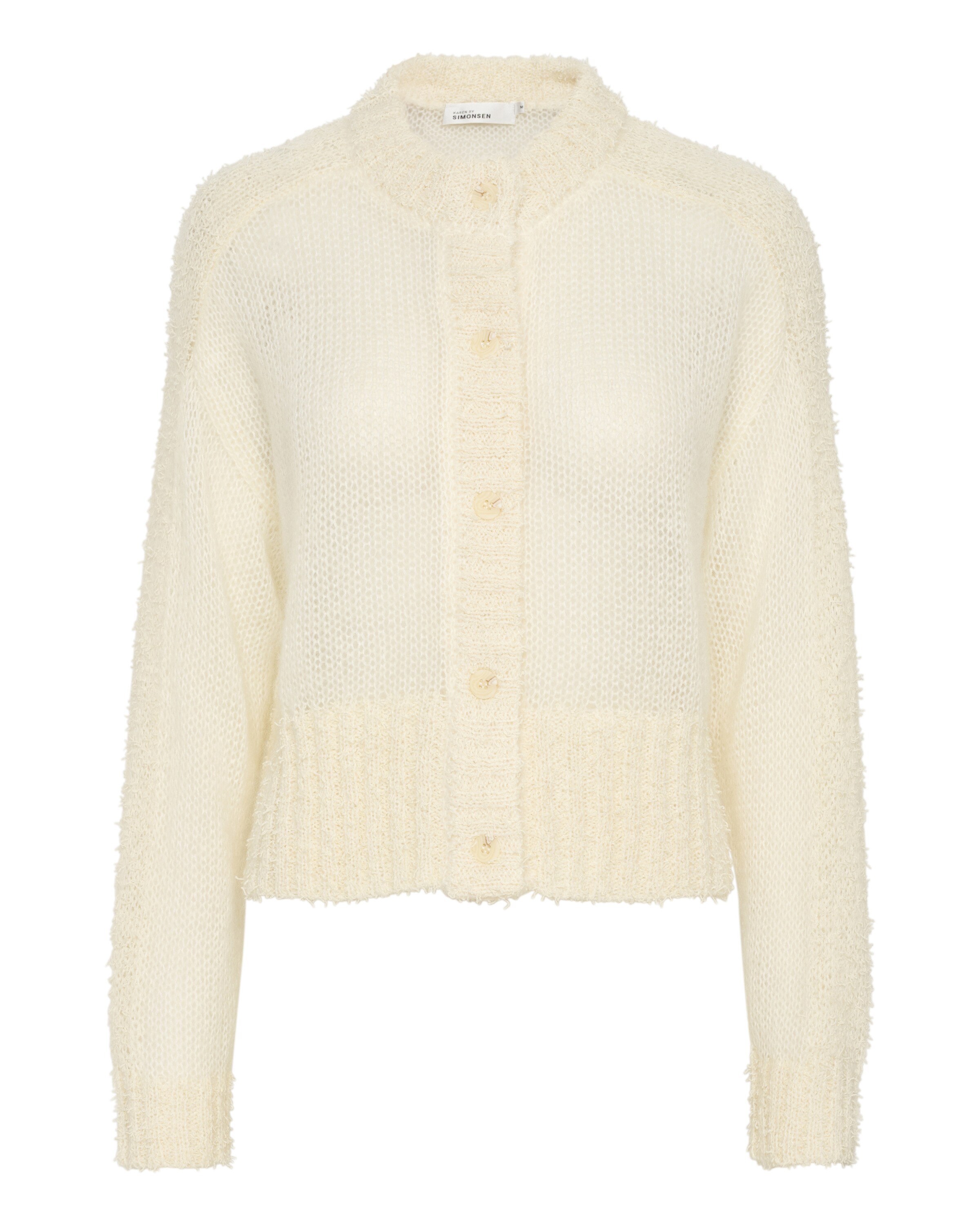 KAREN BY SIMONSEN Strickjacke 'Ulla' in Weiß: Vorderseite